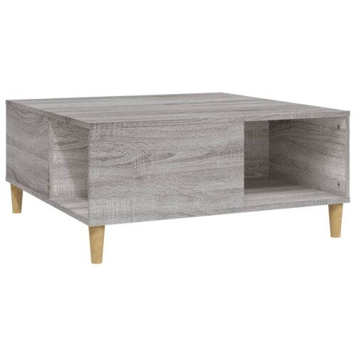 Coffee Table Grey Sonoma 80x80x36.5cm Engineered Wood - Image 2