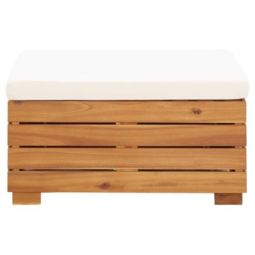 Sectional Footrest 1 pc with Cushion Solid Acacia Wood - Image 2