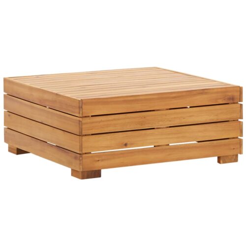 Sectional Footrest 1 pc with Cushion Solid Acacia Wood - Image 3
