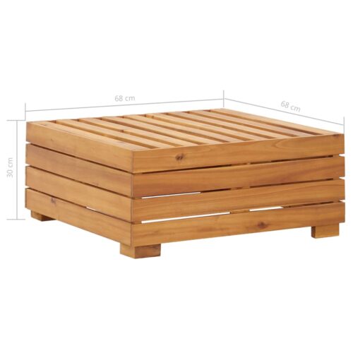 Sectional Footrest 1 pc with Cushion Solid Acacia Wood - Image 10