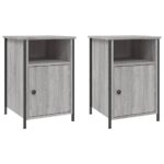Bedside Cabinets 2pcs Grey Sonoma 40x42x60cm Engineered Wood