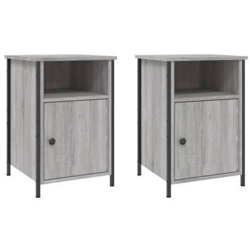 Bedside Cabinets 2pcs Grey Sonoma 40x42x60cm Engineered Wood