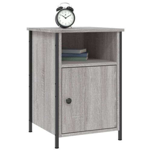 Bedside Cabinets 2pcs Grey Sonoma 40x42x60cm Engineered Wood - Image 3
