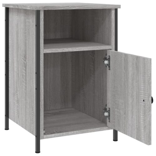 Bedside Cabinets 2pcs Grey Sonoma 40x42x60cm Engineered Wood - Image 7