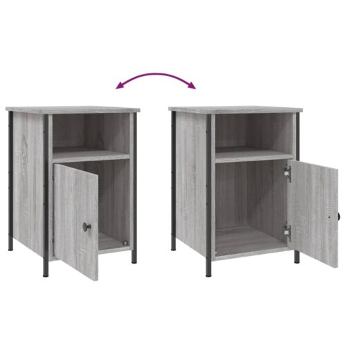 Bedside Cabinets 2pcs Grey Sonoma 40x42x60cm Engineered Wood - Image 10