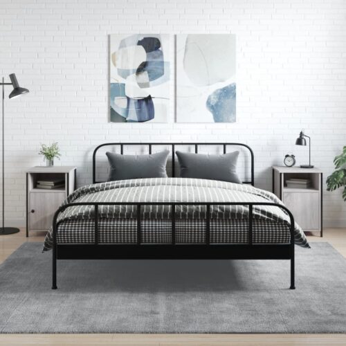 Bedside Cabinets 2pcs Grey Sonoma 40x42x60cm Engineered Wood - Image 12