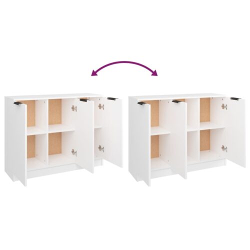 Sideboard White 90.5x30x70cm Engineered Wood - Image 8