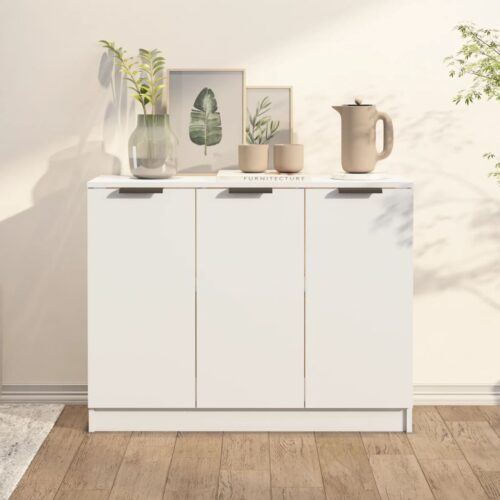 Sideboard White 90.5x30x70cm Engineered Wood - Image 11