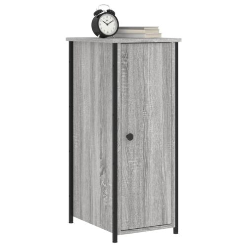 Bedside Cabinets 2pcs Grey Sonoma 32x42x80cm Engineered Wood - Image 3