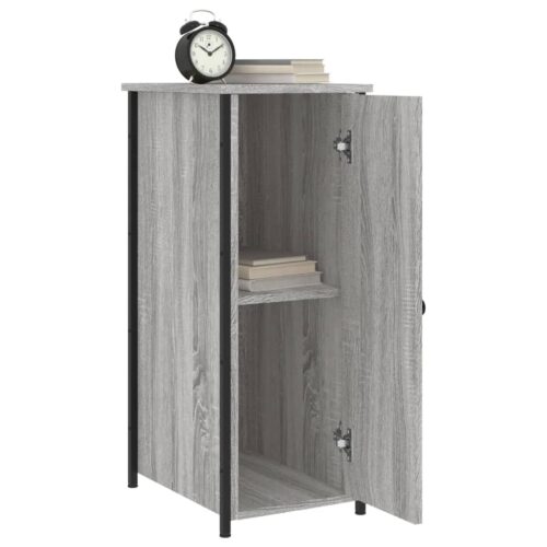 Bedside Cabinets 2pcs Grey Sonoma 32x42x80cm Engineered Wood - Image 4