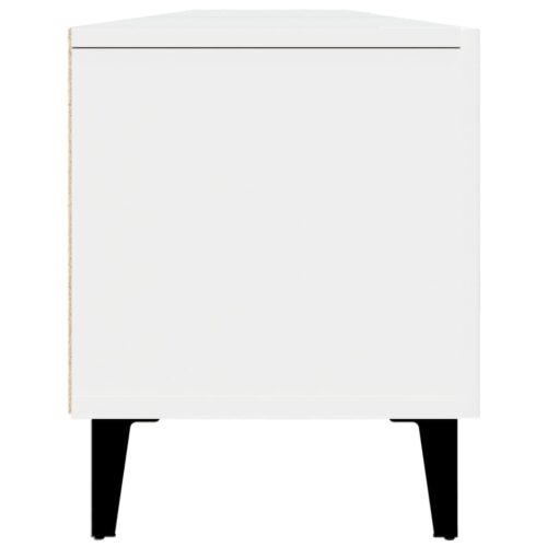 Wooden Entertainment Unit TV Table Cabinet Stand Storage Door Rack Shelf White - Image 8
