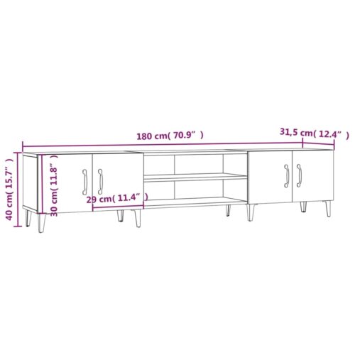 Wooden Entertainment Unit TV Table Cabinet Stand Storage Door Rack Shelf White - Image 10