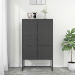 Highboard Anthracite 80x35x135cm Steel