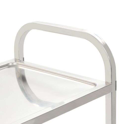 4-Tier Kitchen Trolley 107x55x125cm Stainless Steel - Image 4