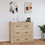 Sideboard Sonoma Oak 80x33x70cm Engineered Wood
