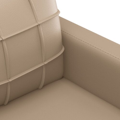 Faux Leather Sofa Chair Lounge Accent Single Couch Arm Armchair 60cm Cappuccino - Image 6