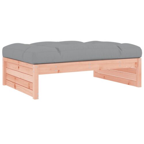 120x80cm Wood Timber Outdoor Footstool Garden Patio Bench Ottoman Chair Seat Grey