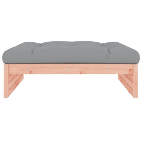 120x80cm Wood Timber Outdoor Footstool Garden Patio Bench Ottoman Chair Seat Grey - Image 3