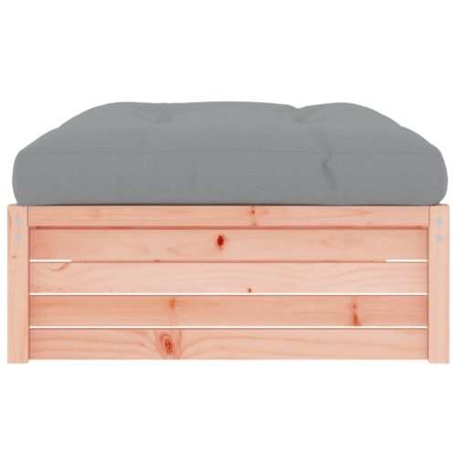 120x80cm Wood Timber Outdoor Footstool Garden Patio Bench Ottoman Chair Seat Grey - Image 4