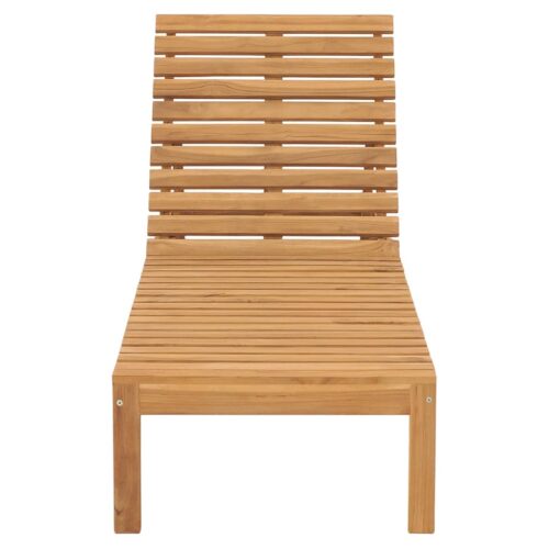 Sun Lounger Solid Wood Teak - Image 2