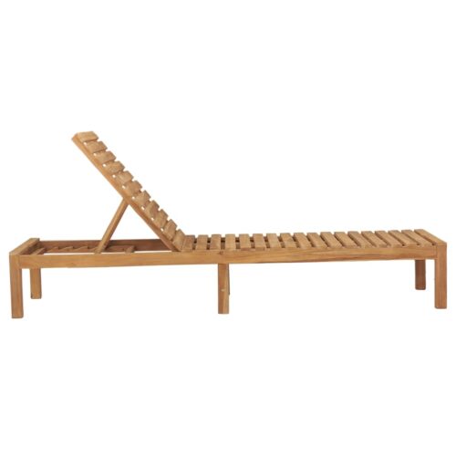 Sun Lounger Solid Wood Teak - Image 3