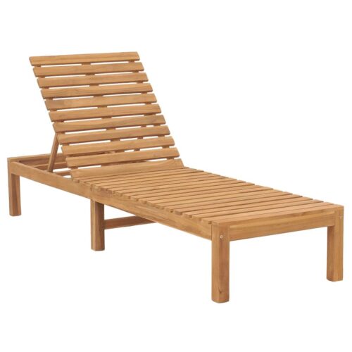 Sun Lounger Solid Wood Teak - Image 8