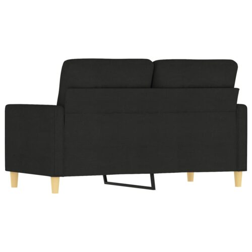 2-Seater Sofa Lounge Couch Modern Living Room Futon Chair Fabric Black 120cm - Image 5