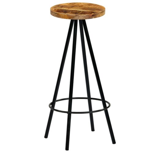 Bar Chairs 2pcs Solid Mango Wood - Image 2