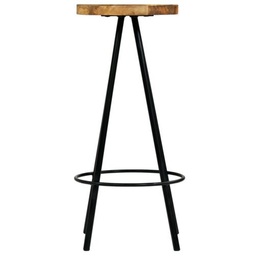 Bar Chairs 2pcs Solid Mango Wood - Image 3