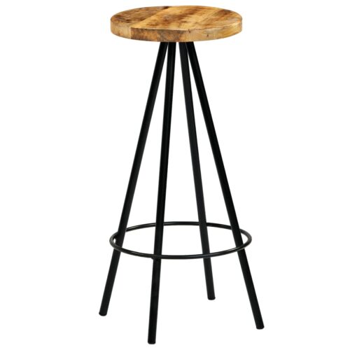 Bar Chairs 2pcs Solid Mango Wood - Image 4