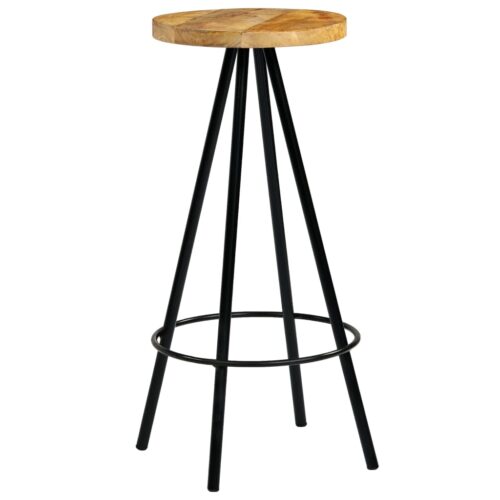 Bar Chairs 2pcs Solid Mango Wood - Image 8