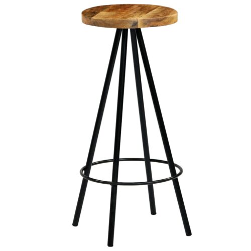 Bar Chairs 2pcs Solid Mango Wood - Image 9