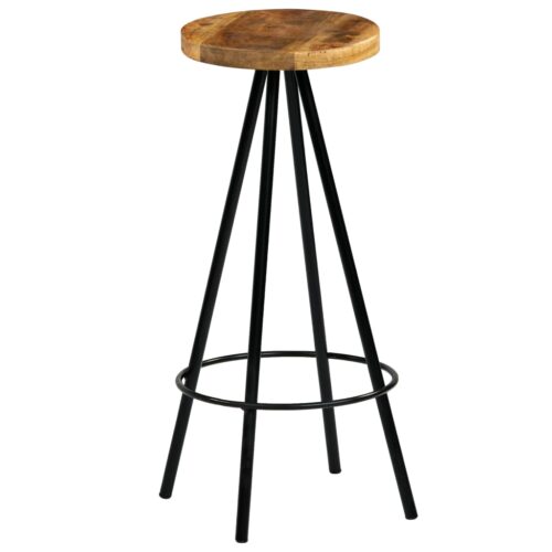 Bar Chairs 2pcs Solid Mango Wood - Image 11