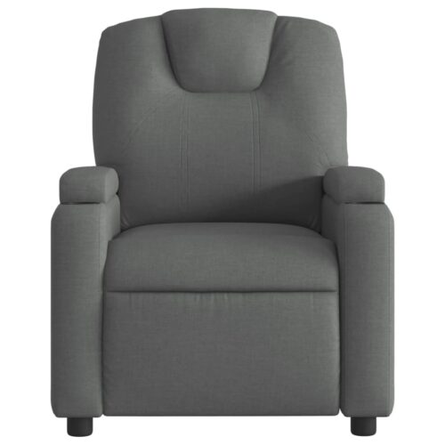 Fabric Recliner Chair Sofa Lounge Accent Single Couch Armchair Chairs Dark Grey - Image 3