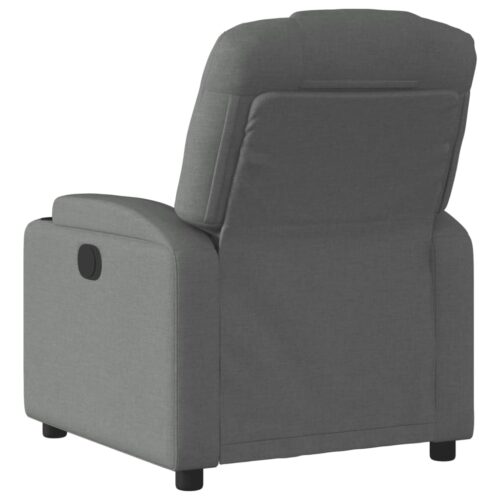 Fabric Recliner Chair Sofa Lounge Accent Single Couch Armchair Chairs Dark Grey - Image 5