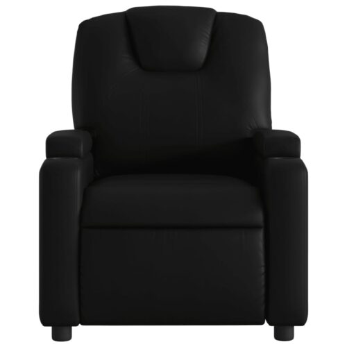 Recliner Chair Sofa Lounge Accent Single Movie Couch Armchair Faux Leather Black - Image 3
