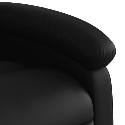 Recliner Chair Sofa Lounge Accent Single Movie Couch Armchair Faux Leather Black - Image 8