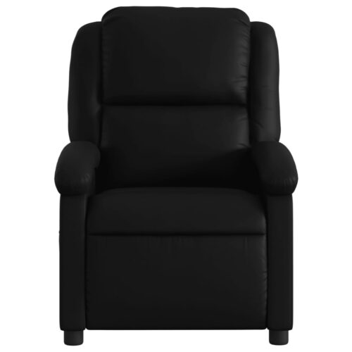 Recliner Chair Sofa Lounge Accent Single Movie Couch Armchair Faux Leather Black - Image 3