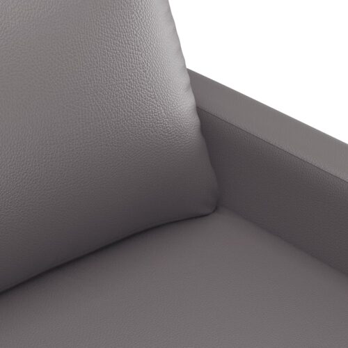 3-Seater Sofa Lounge Couch Futon Accent Chair Modern Faux Leather Grey 180cm - Image 6