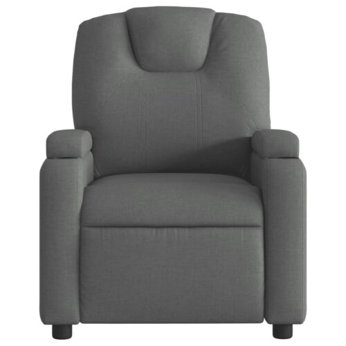 Electric Recliner Chair Sofa Lounge Single Couch TV Accent Armchair Fabric Grey - Image 8