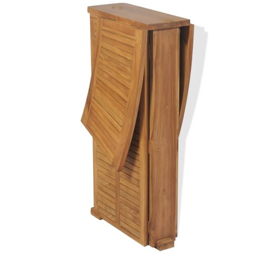 Folding Bar Table 155x53x105cm Solid Teak Wood - Image 3
