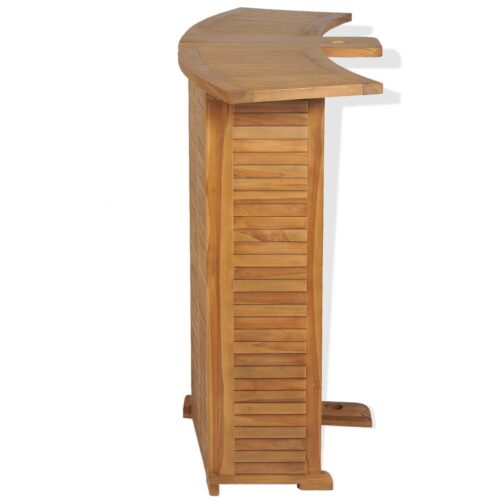 Folding Bar Table 155x53x105cm Solid Teak Wood - Image 5