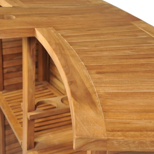Folding Bar Table 155x53x105cm Solid Teak Wood - Image 7