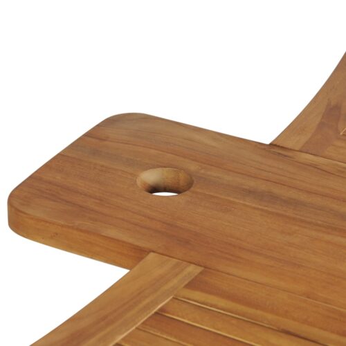 Folding Bar Table 155x53x105cm Solid Teak Wood - Image 8