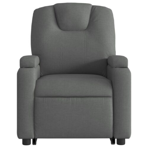 Lift Up Stand Recliner Chair Sofa Lounge Accent Couch Armchair Fabric Light Grey - Image 8