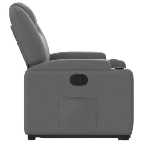 Lift Up Stand Recliner Chair Sofa Lounge Accent Couch Armchair Fabric Light Grey - Image 9