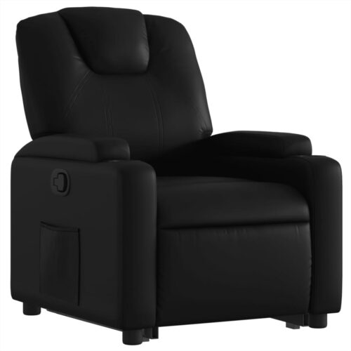 Lift Stand Recliner Chair Sofa Lounge Accent Couch Armchair Faux Leather Black - Image 3