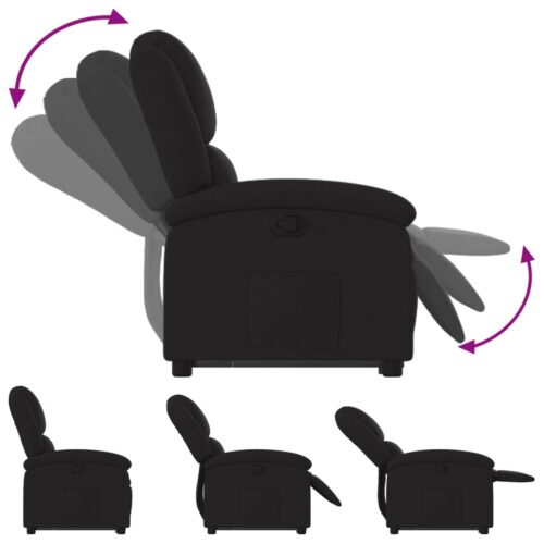 Stand-Up Lift Recliner Chair Black Fabric - Image 6