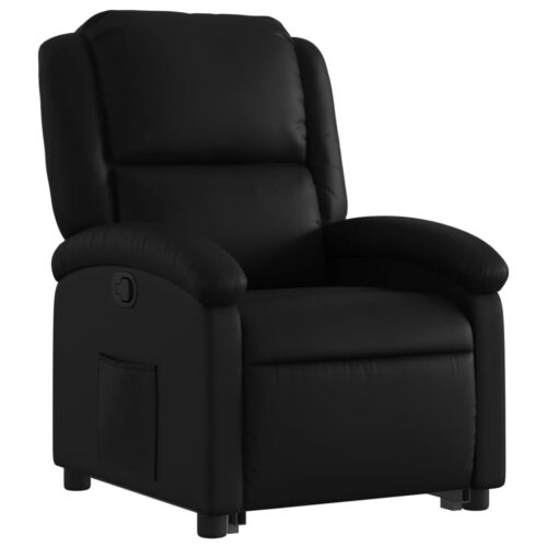 Lift Stand Recliner Chair Sofa Lounge Accent Couch Armchair Faux Leather Black - Image 3