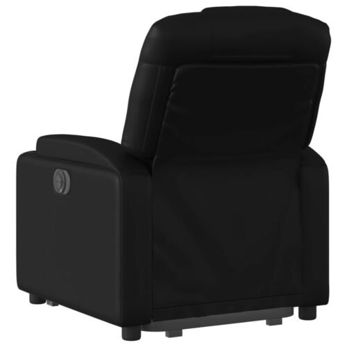 Electric Lift Stand Recliner Chair Sofa Lounge Couch Armchair Faux Leather Black - Image 4